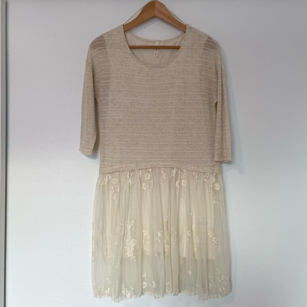 Orange Creek Beige Sweater Dress